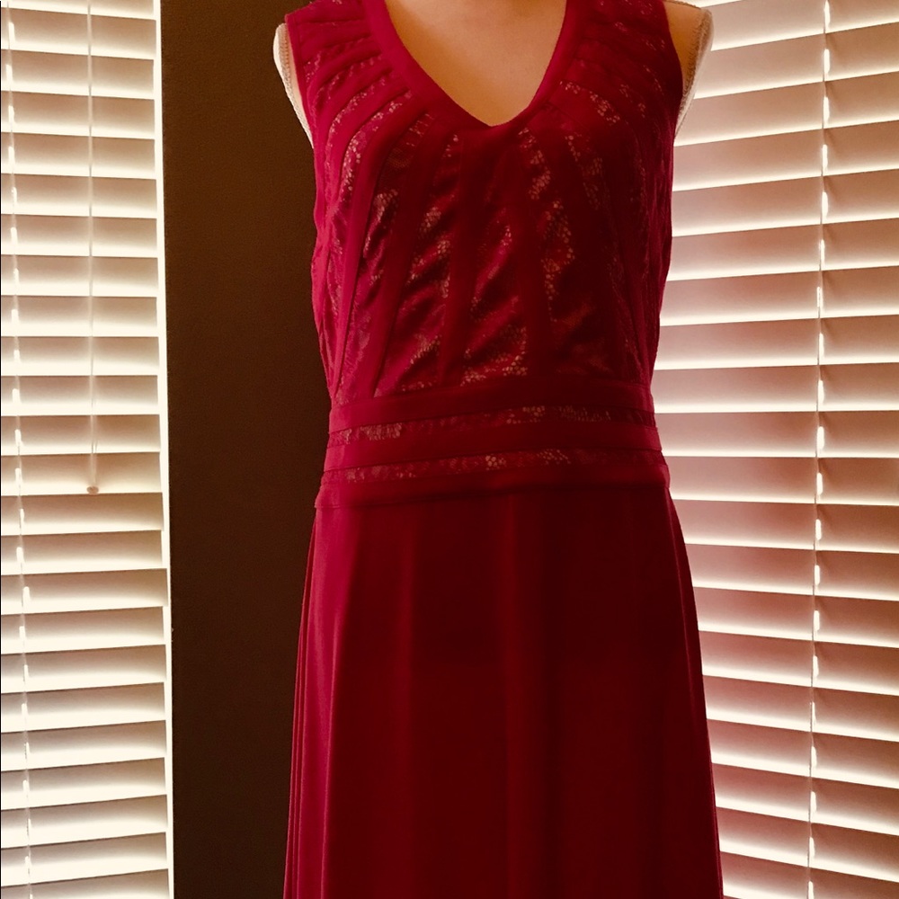 Adrianna Papell hot pink dress